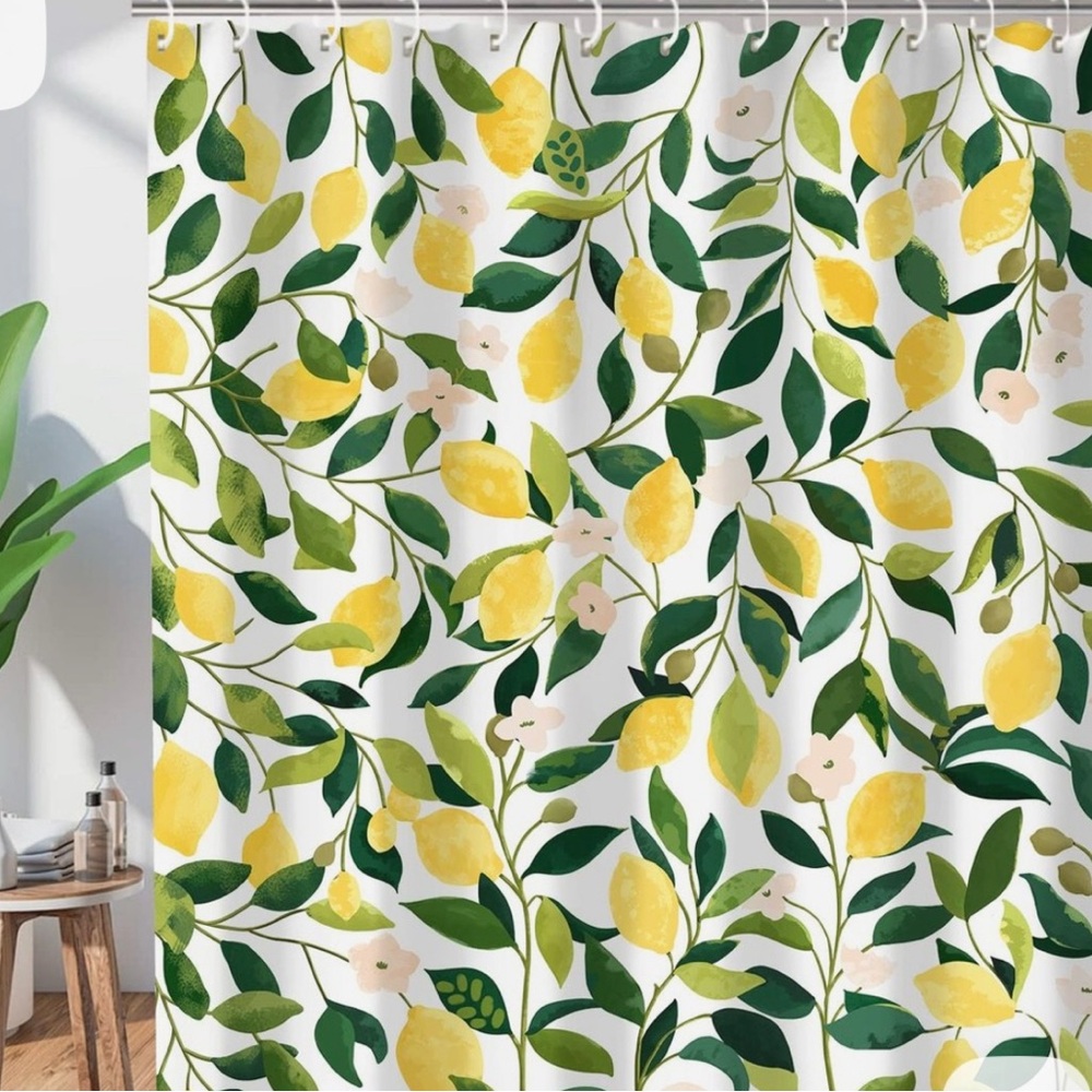 Urban Outfitters Lemon and Leaf Shower Curtain